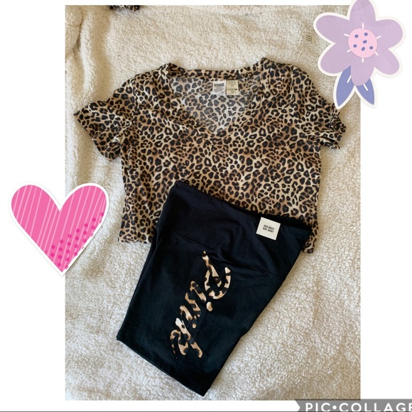 PINK Victoria's Secret Pants - Victoria’s Secret pink bike shirts and matching T